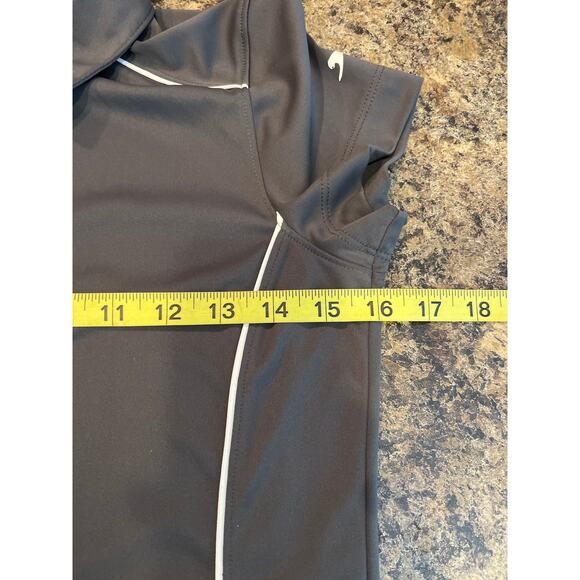 Slazenger Golf Gray Cap Sleeve Pull Over 1/4 Zip Shirt XS - Picture 5 of 6